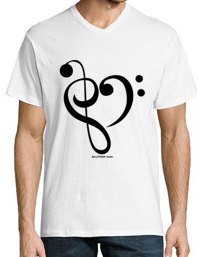 Camiseta Love Re Mi /Cuello de pico largo - latostadora.com - Modalova