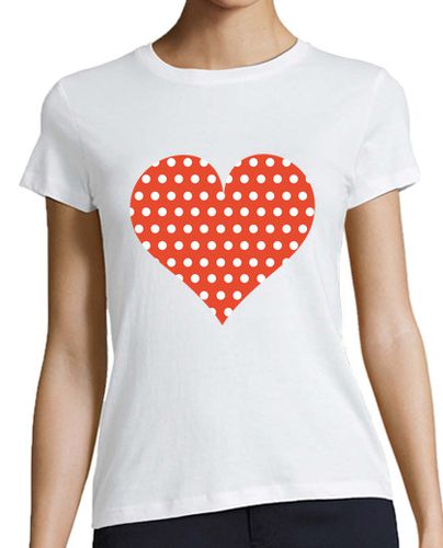 Camiseta Mujer Manga Corta CORAZON LUNARES laTostadora - latostadora.com - Modalova