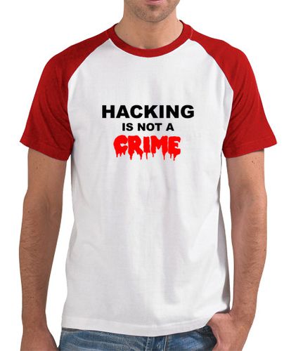 Camiseta Camiseta mangas color "Hacking is not a crime", color mangas a elegir - latostadora.com - Modalova