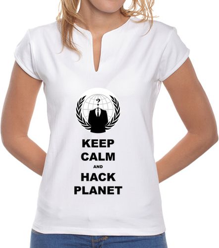 Camiseta mujer Camiseta mujer "Keep calm and Hack the planet" laTostadora - latostadora.com - Modalova