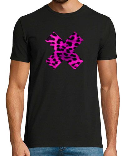 Camiseta X Cruz Leopardo Fucsia - latostadora.com - Modalova