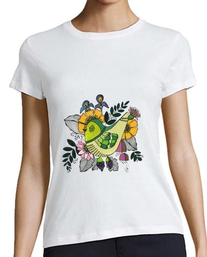 Camiseta mujer green bird - latostadora.com - Modalova