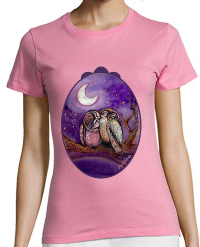 Camiseta Mujer Manga Corta Búhos enamorados laTostadora - latostadora.com - Modalova