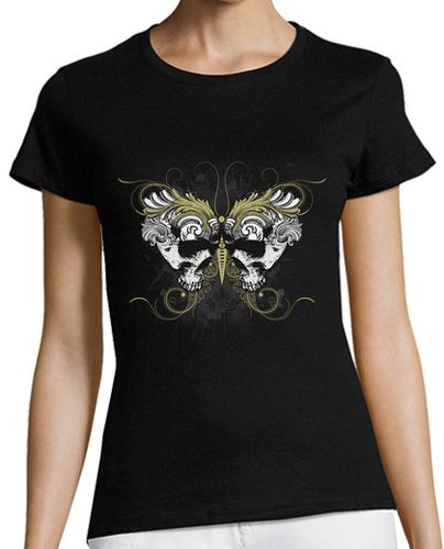 Camiseta mujer Mariposa de calaveras - latostadora.com - Modalova