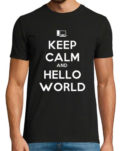 Camiseta Keep Calm And Hello World - latostadora.com - Modalova