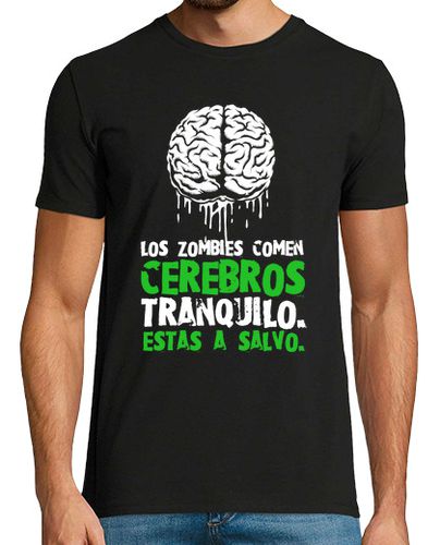 Camiseta Hombre Manga Corta Los zombies comen cerebros,estas a salvo laTostadora - latostadora.com - Modalova