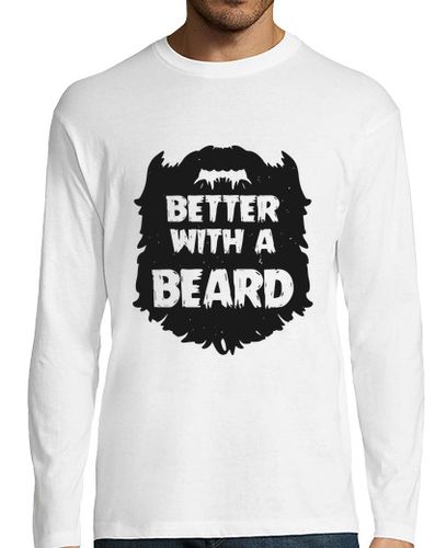 Camiseta Better with a beard - Chico larga - latostadora.com - Modalova