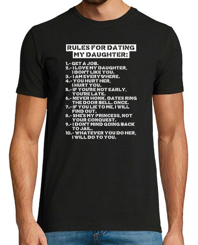 Camiseta Rules for dating my daughter - latostadora.com - Modalova