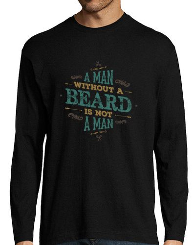 Un hombre sin barba no es una camisa de manga larga hombre hombre - latostadora.com - Modalova