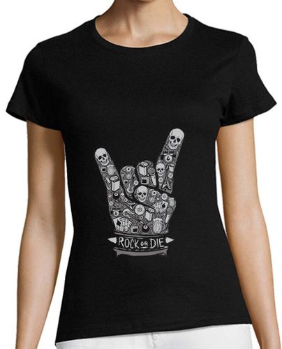 Camiseta mujer Rock or Die - latostadora.com - Modalova
