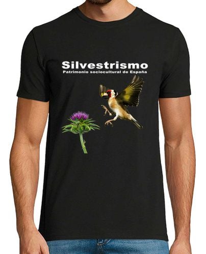 Camiseta Hombre Manga Corta Jilguero Volando Cardo laTostadora - latostadora.com - Modalova