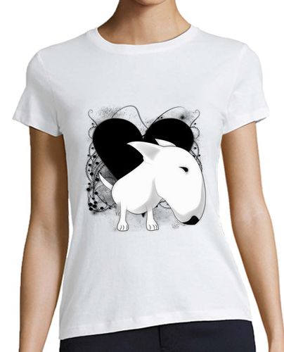 Camiseta mujer Bull Terrier corazón vintage - latostadora.com - Modalova
