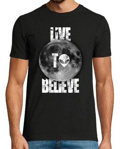 Camiseta Hombre Manga Corta "Live to believe" [Chico - Negro] laTostadora - latostadora.com - Modalova