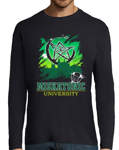 Camiseta Hombre Manga Larga Miskatonic University laTostadora - latostadora.com - Modalova