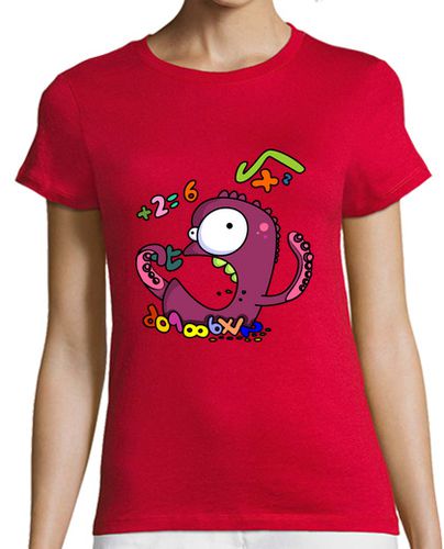 Camiseta Mujer Manga Corta Monstruo números (granate) laTostadora - latostadora.com - Modalova