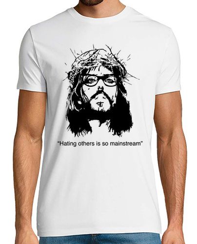 Camiseta Jesucristo Hipster - Hating Others Is So Mainstream - latostadora.com - Modalova