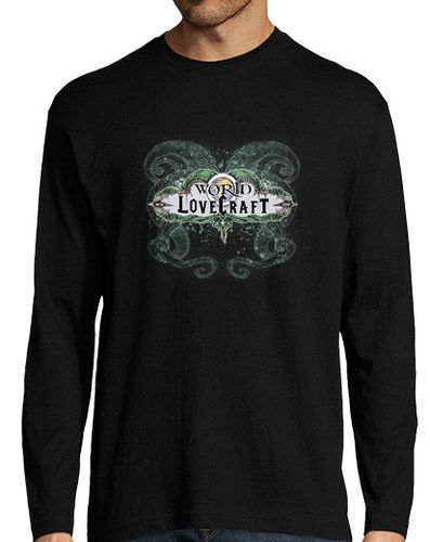 Camiseta Hombre Manga Larga World of Lovecraft- Color - Chico laTostadora - latostadora.com - Modalova