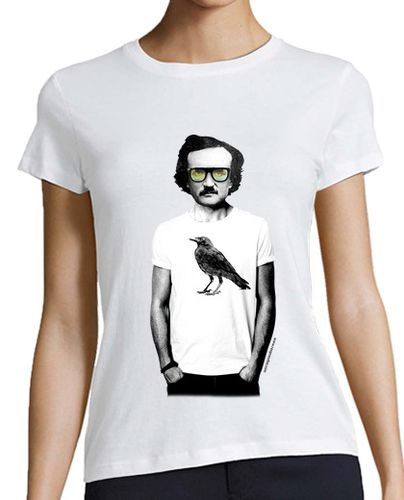 Camiseta Mujer Manga Corta Edgar Allan Poe, mola laTostadora - latostadora.com - Modalova