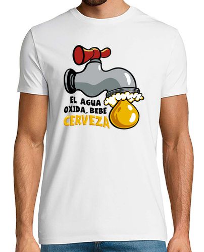 Camiseta El Agua oxida, bebe Cerveza - latostadora.com - Modalova