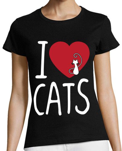 Camiseta mujer amo gatos - latostadora.com - Modalova