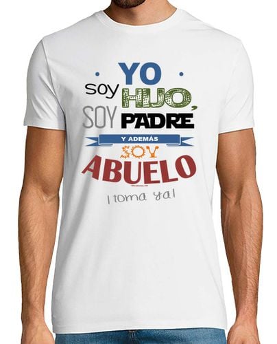 Camiseta Hombre Manga Corta Hijo, Padre y Abuelo (fondo claro) laTostadora - latostadora.com - Modalova