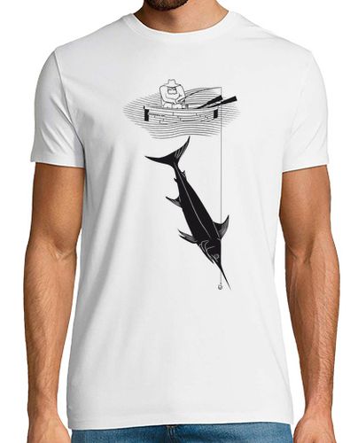 Camiseta Hombre Manga Corta El viejo y el mar (Ernest Hemingway) laTostadora - latostadora.com - Modalova