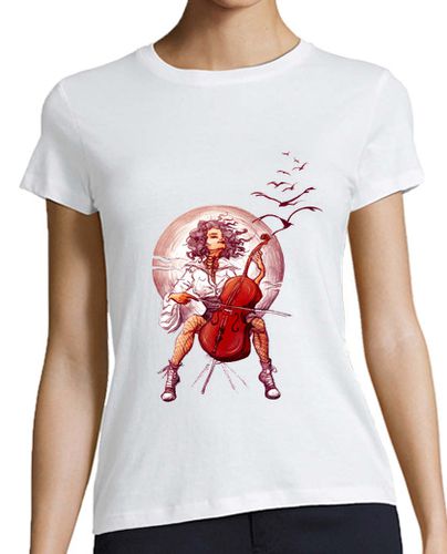 Camiseta mujer Violoncelo Girl T-Shirt 2 - latostadora.com - Modalova
