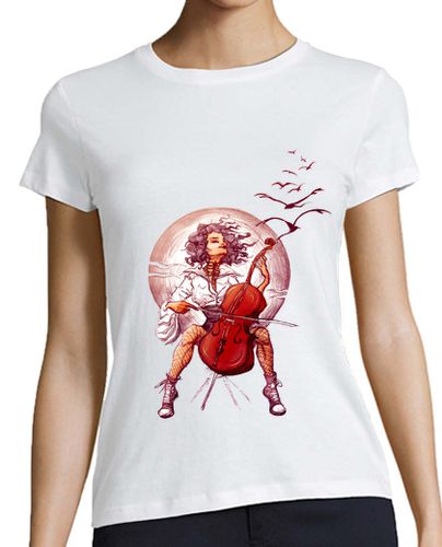 Camiseta mujer Violoncelo Girl T-Shirt 1 - latostadora.com - Modalova