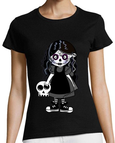 Camiseta mujer Cooltee NIÑA CALAVERA DE AZUCAR . Solo disponible en latostadora laTostadora - latostadora.com - Modalova