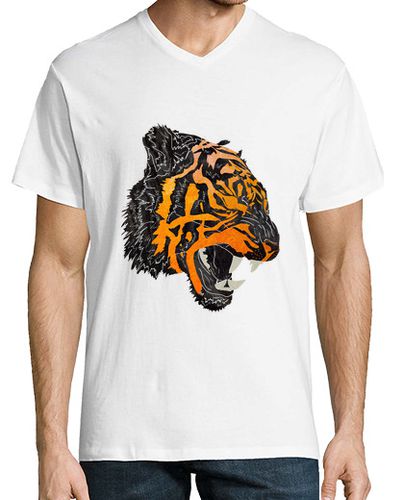 Camiseta camiseta cuello v tigre rugido - latostadora.com - Modalova