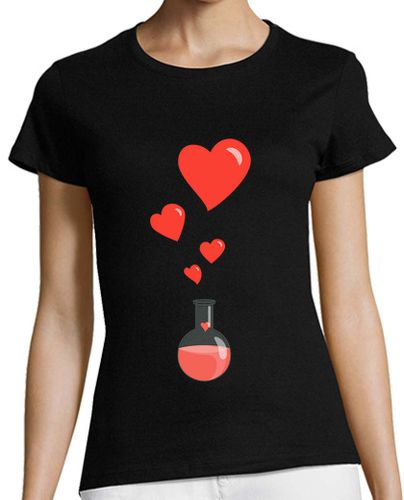 Camiseta mujer amar matraz química de corazones friki - latostadora.com - Modalova