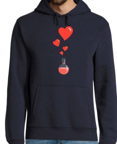 Sudadera Con Capucha Para Hombre amar matraz química de corazones friki laTostadora - latostadora.com - Modalova