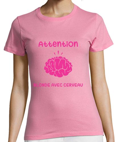 Camiseta mujer atención cerebro rubio - latostadora.com - Modalova