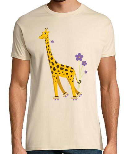Camiseta divertido lindo de la jirafa de dibujos animados de patinaje - latostadora.com - Modalova