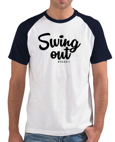 Camiseta Hombre Estilo Béisbol Swing out rules of lindy hop - Black edi laTostadora - latostadora.com - Modalova