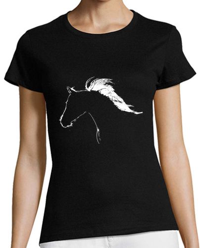 Camiseta mujer Silueta de caballo - latostadora.com - Modalova