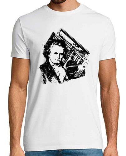 Camiseta Hombre Manga Corta beethoven hip-hop ghettoblaster laTostadora - latostadora.com - Modalova