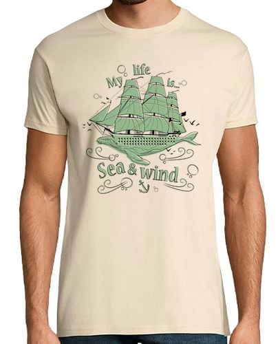 Camiseta Hombre Manga Corta My life is sea & wind laTostadora - latostadora.com - Modalova