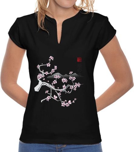 Camiseta mujer Cherry Sumi 2 chica cuello mao - latostadora.com - Modalova