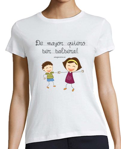 Camiseta mujer camiseta corta de mayor quiero ser salsera pareja - latostadora.com - Modalova