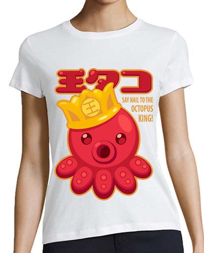 Camiseta mujer Octopus King Camiseta Chica Bicolor laTostadora - latostadora.com - Modalova