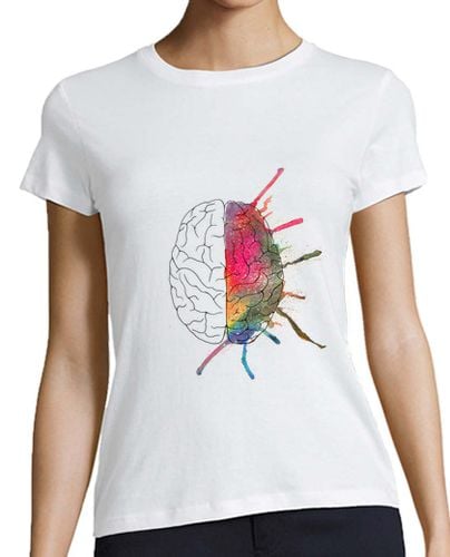 Camiseta Mujer Manga Corta camiseta chica cerebro color laTostadora - latostadora.com - Modalova