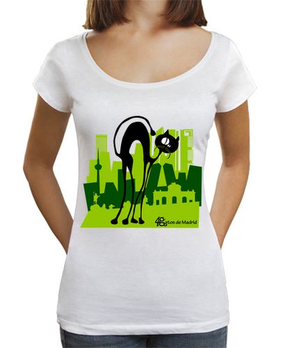 Camiseta mujer Gato Negro sobre Madrid_chica laTostadora - latostadora.com - Modalova