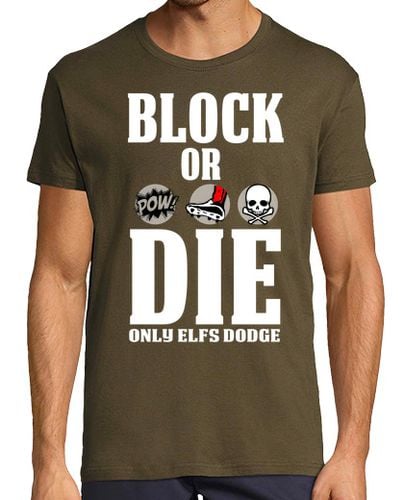 Camiseta Hombre Manga Corta block or die (only elfs dodge) laTostadora - latostadora.com - Modalova