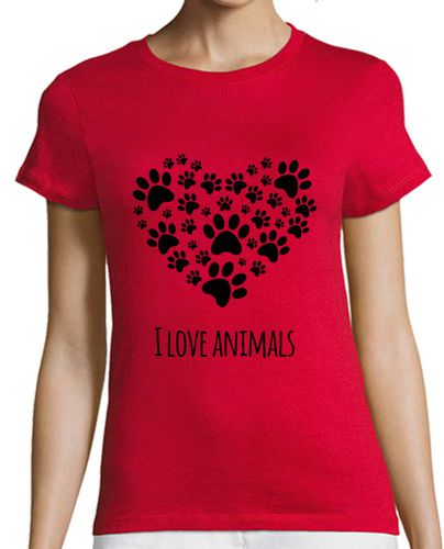 Camiseta mujer I love animals - latostadora.com - Modalova