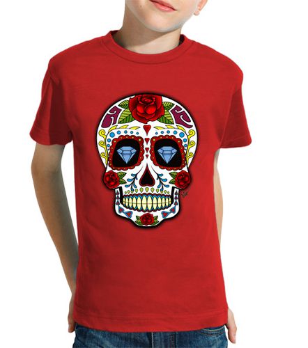 Camiseta Niño Manga Corta Calavera Mexicana Diamantes !!! laTostadora - latostadora.com - Modalova