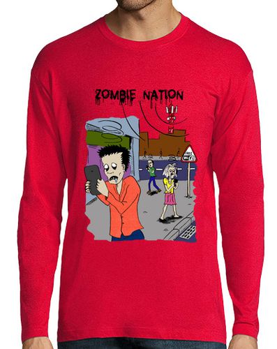 Camiseta Hombre Manga Larga ZOMBIE NATION RED chico MANGA LARGA laTostadora - latostadora.com - Modalova