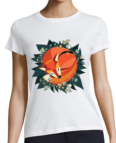 Camiseta Mujer Manga Corta Zorro círculo laTostadora - latostadora.com - Modalova