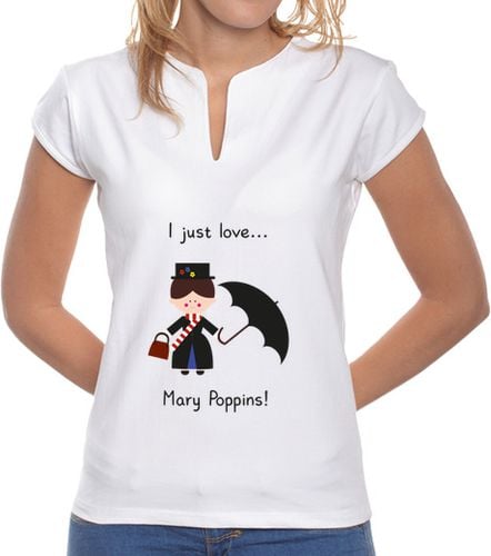 Camiseta Mujer Cuello Mao me encanta mary poppins laTostadora - latostadora.com - Modalova