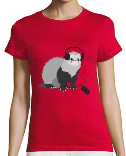 Camiseta mujer música divertida hurón amorosa camiseta - latostadora.com - Modalova